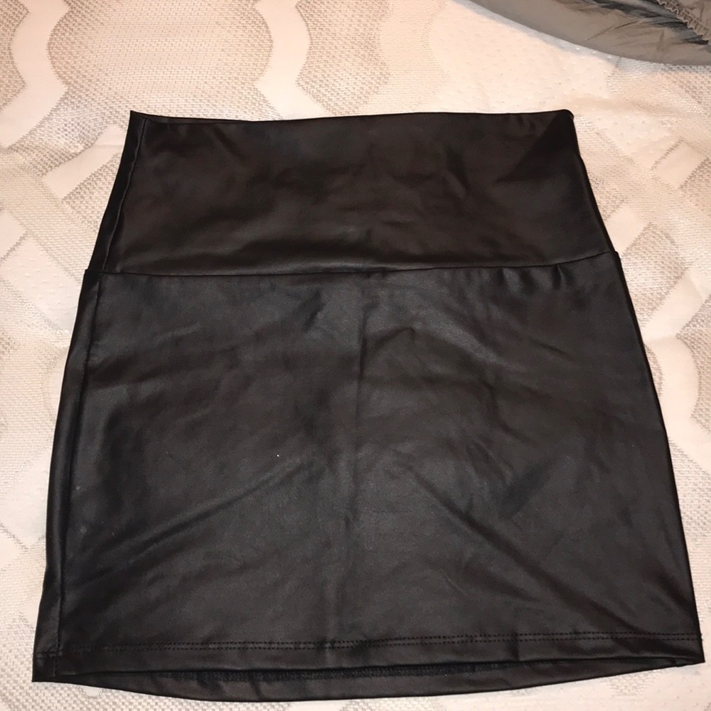 Black Pleather Skirt